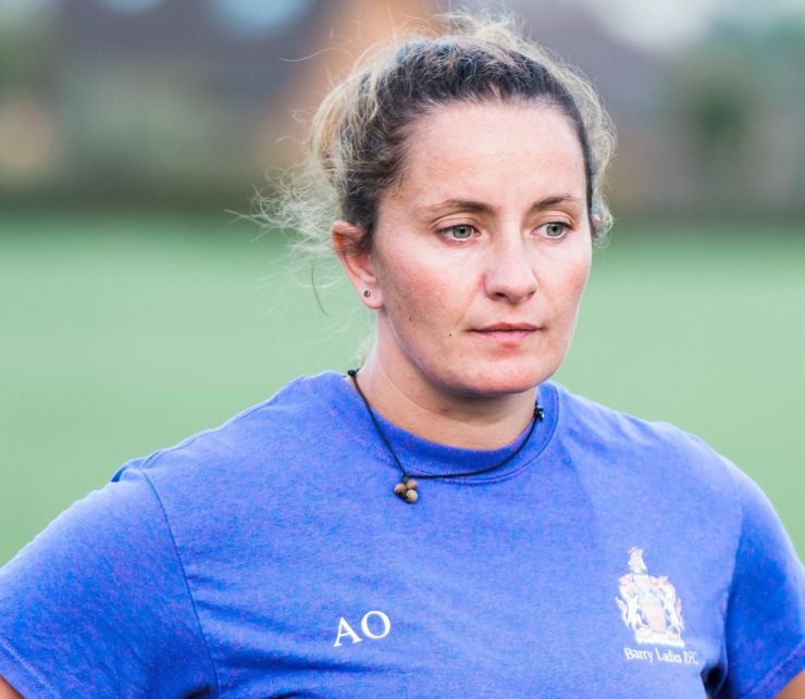 kevin moore photographer captures team members of the barry ladies rfc player close up
