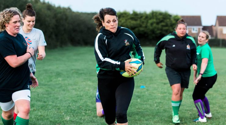 kevin moore photographer captures team members of the barry ladies rfc playing rugby