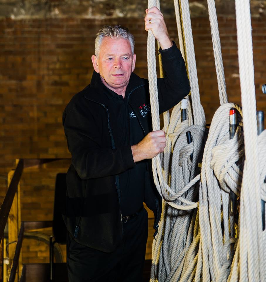 Steve Coffey clinging to the ropes.