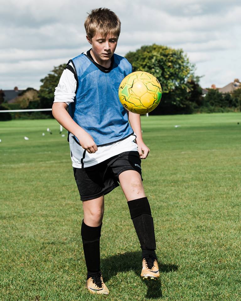 Player having fun with the ball.