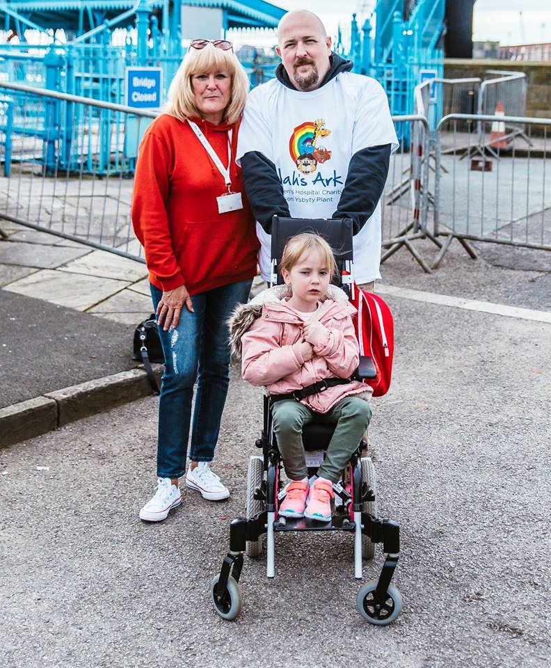 Lacey-Mae and her parents.