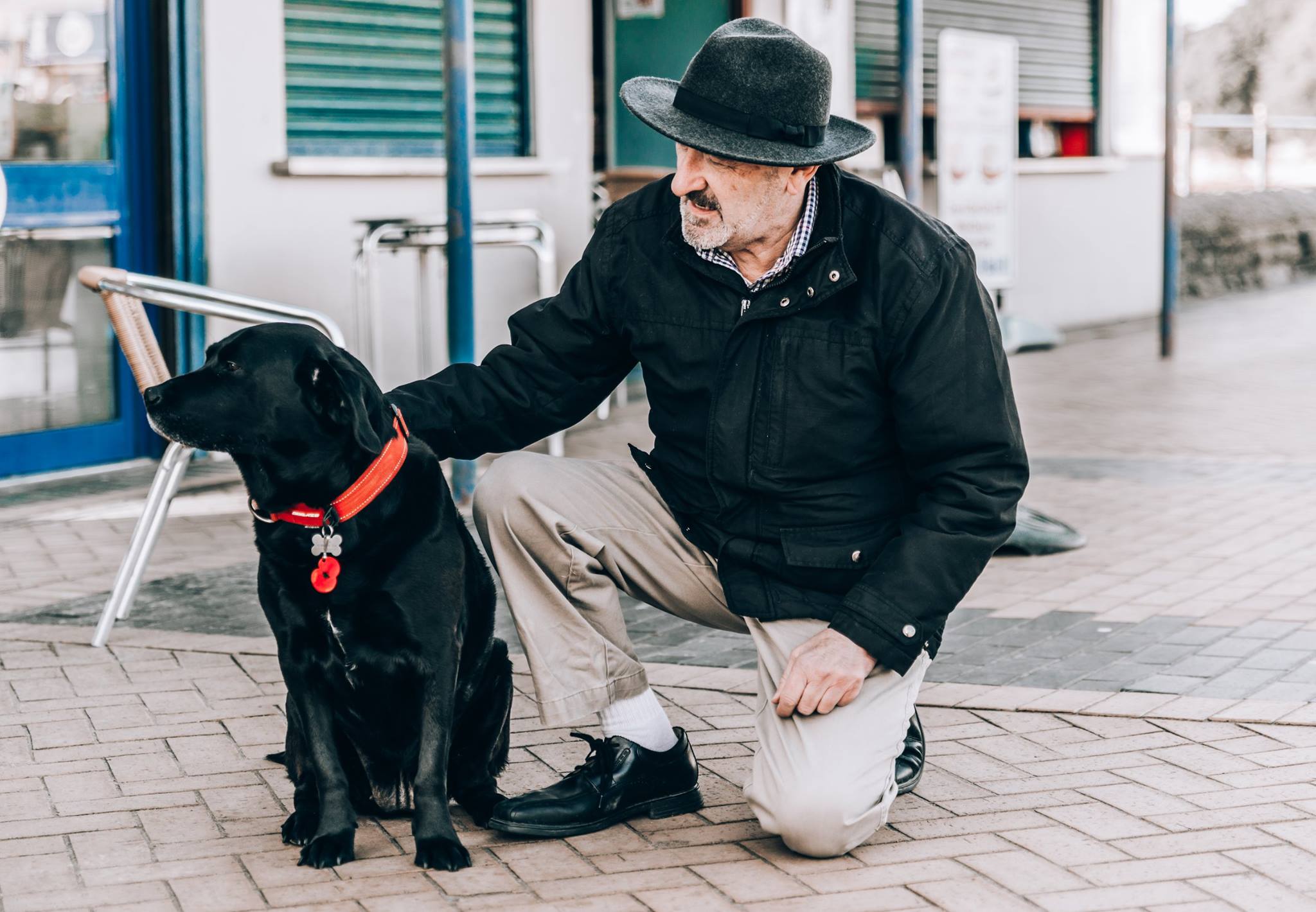 Giovanni with his dog.