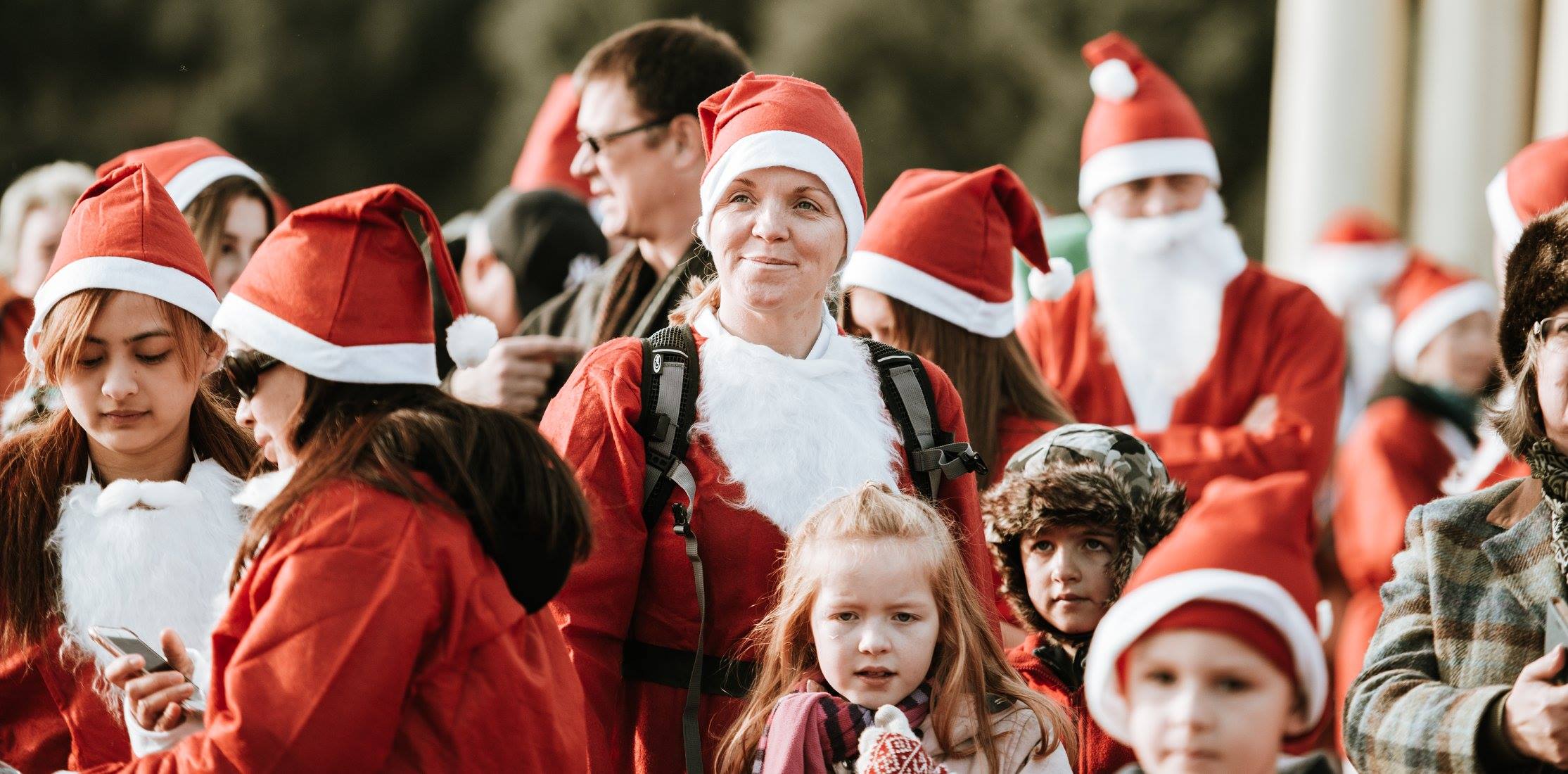 Lot of Santa Claus and Mother Christmas.