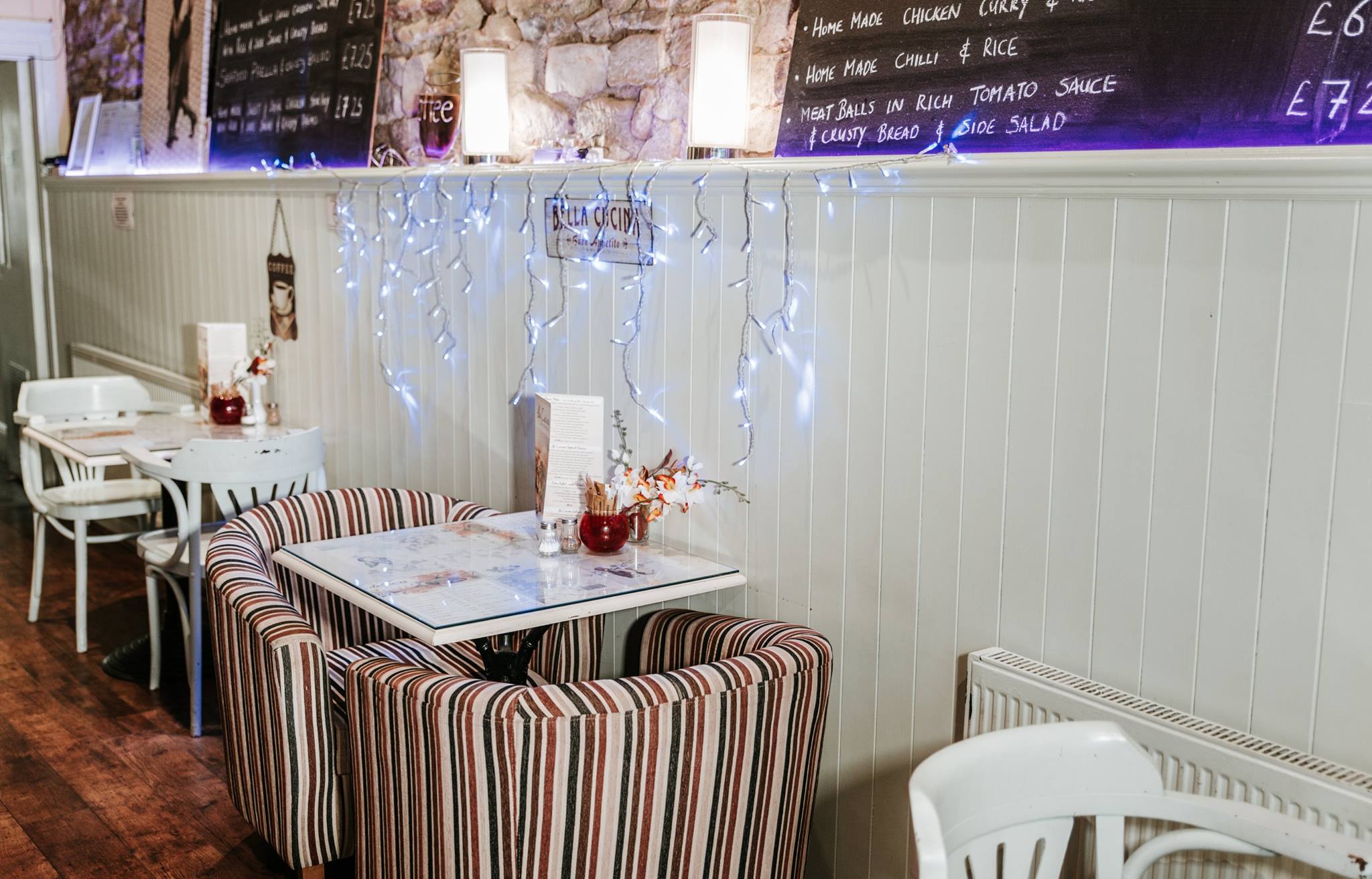 Tables and chairs from La Cucina.