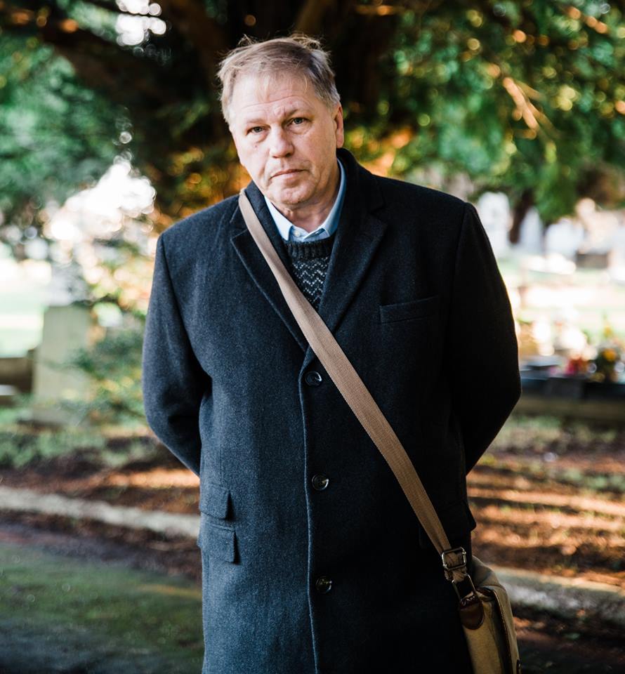 Nic Hodges, the current Chairman of 'Friends of Merthyr Dyfan Cemetery'.