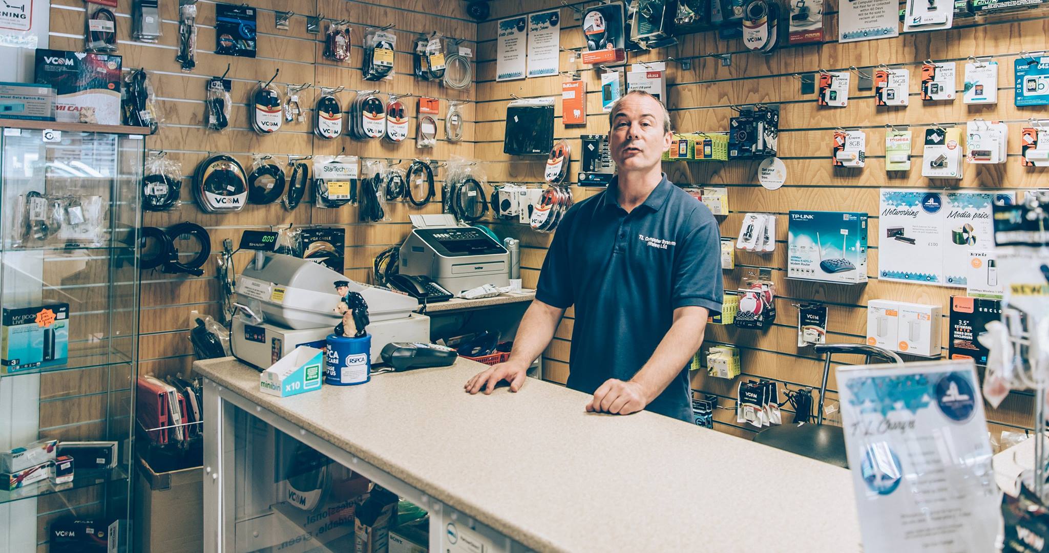 Dave Elliott behind the counter.