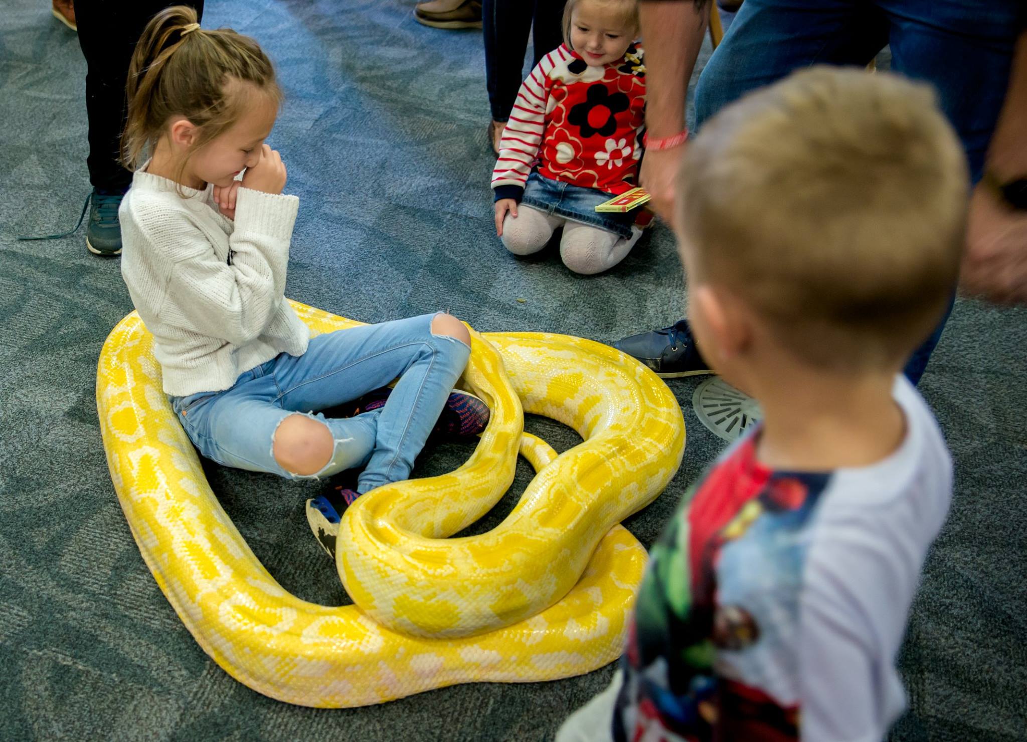 Girl and the snake.