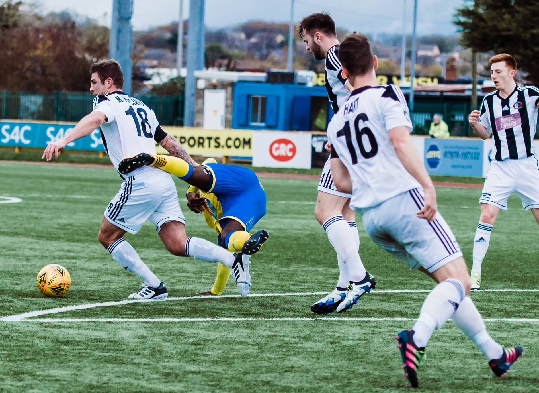 Lack of the Llandudno Town FC team.